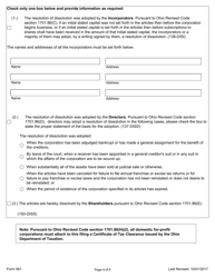 Form 561 &quot;Certificate of Dissolution (For-Profit, Domestic Corporation)&quot; - Ohio, Page 4