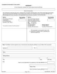 Form 561 &quot;Certificate of Dissolution (For-Profit, Domestic Corporation)&quot; - Ohio, Page 7