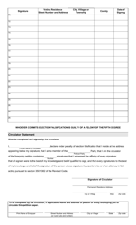 Form 2-B Declaration of Candidacy - Party Primary Election for State Office (Other Than Governor/Lieutenant Governor and Supreme Court) - Ohio, Page 2