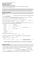 Document preview: Form 2-L Declaration of Candidacy - Party Primary - County Central Committee - Ohio