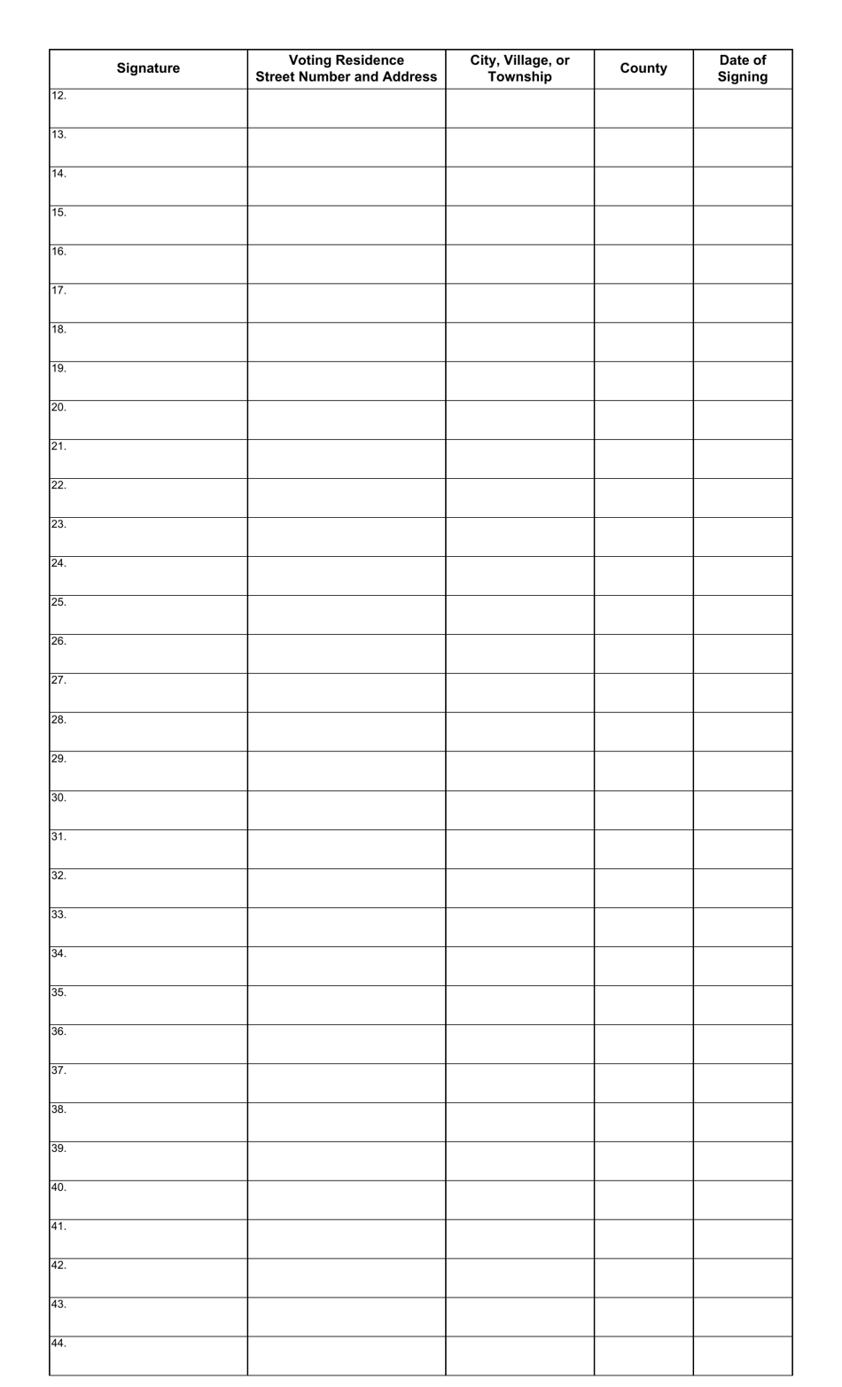 Form 2-Q Declaration of Candidacy for District Delegate or District Alternate to the National Convention (Several Candidates) - Party Primary Election - Ohio, Page 3
