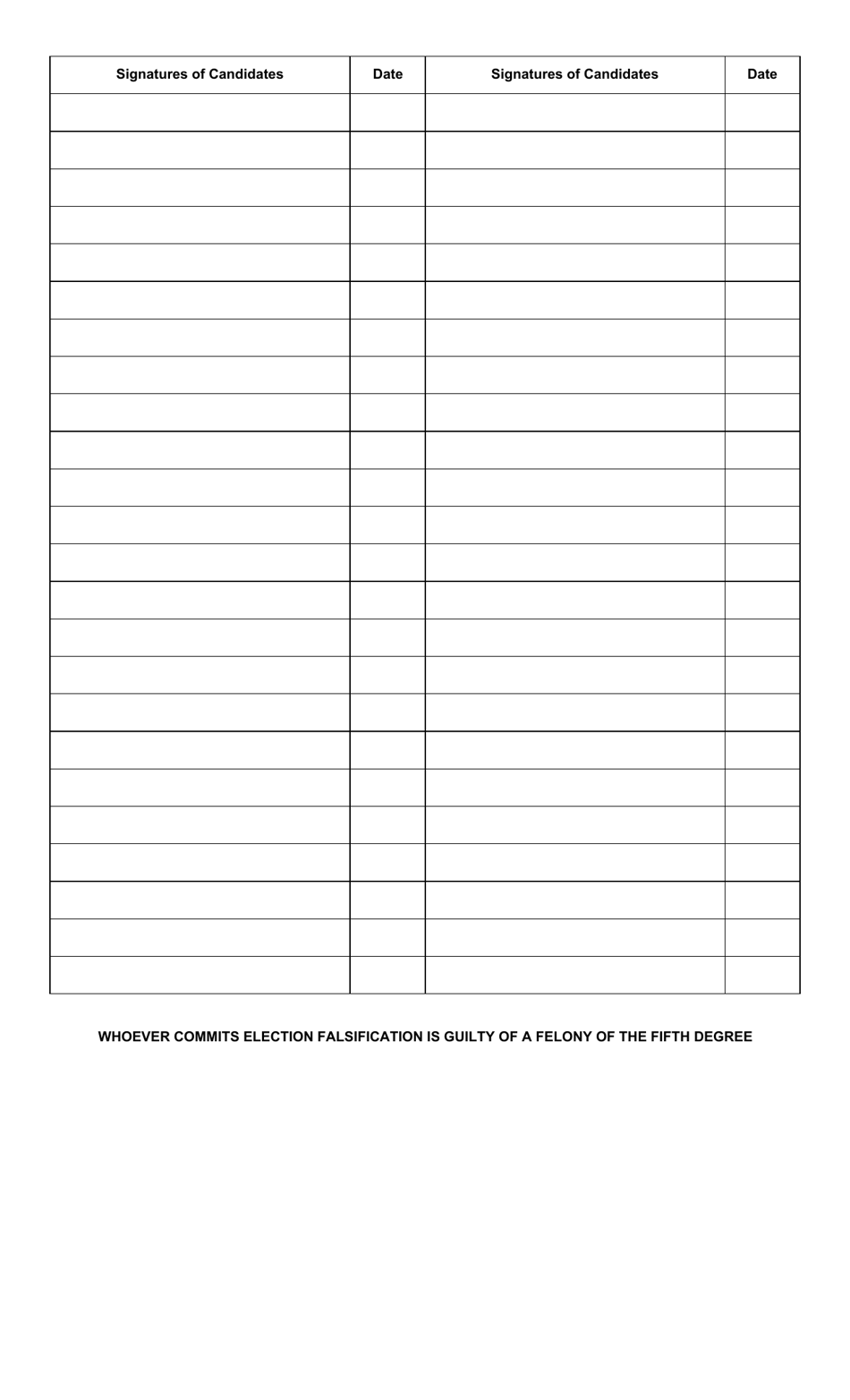 Form 2-O Declaration of Candidacy and Choice for President of the United States for Delegate-At-Large or Alternate-At-Large to the National Convention (Several Candidates) - Party Primary Election - Ohio, Page 3