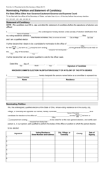 Form 3-C Nominating Petition and Statement of Candidacy for State Office (Other Than Governor/Lieutenant Governor and Supreme Court) - Ohio