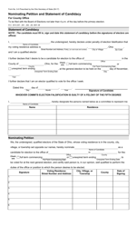 Document preview: Form 3-H Nominating Petition and Statement of Candidacy for County Office - Ohio