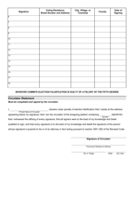 Form 3-O &quot;Nominating Petition and Statement of Candidacy for Nonpartisan Office Municipal Office&quot; - Ohio, Page 2