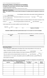 Document preview: Form 3-K Nominating Petition and Statement of Candidacy for Member of County Charter Commission (Single Candidate) - Ohio