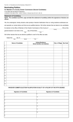 Document preview: Form 3-L Nominating Petition for Member of a County Charter Commission (Several Candidates) - Ohio