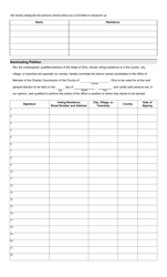 Form 3-L Nominating Petition for Member of a County Charter Commission (Several Candidates) - Ohio, Page 2