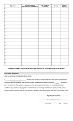 Form 3-R &quot;Nominating Petition and Statement of Candidacy for Township Office&quot; - Ohio, Page 2