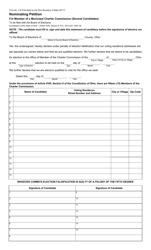 Document preview: Form 3-Q Nominating Petition for Member of a Municipal Charter Commission (Several Candidates) - Ohio