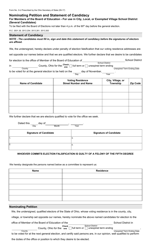 Form 3-U Nominating Petition and Statement of Candidacy for Members of the Board of Education - for Use in City, Local, or Exempted Village School District (Several Candidates) - Ohio