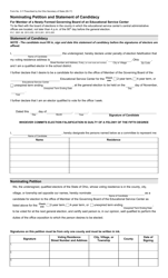 Form 3-Y Nominating Petition and Statement of Candidacy for Member of a Newly Formed Governing Board of an Educational Service Center - Ohio