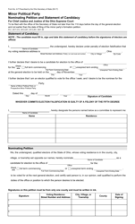 Form 4-F Minor Political Party Nominating Petition and Statement of Candidacy for Chief Justice and Justice of the Ohio Supreme Court - Ohio