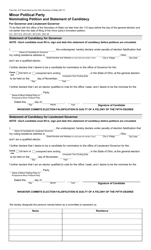 Form 4-D Minor Political Party Nominating Petition and Statement of Candidacy for Governor and Lieutenant Governor - Ohio