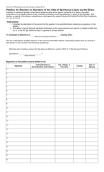 Form 5-B Petition for Election on Question of the Sale of Spirituous Liquor by the Glass - Ohio