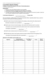 Document preview: Form 5-C Local Option Election Petition - Ohio