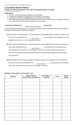 Form 5-E Local Option Election Petition - Ohio