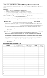 Document preview: Form 5-P Local Liquor Option Election Petition Affecting a Portion of a Precinct - Ohio