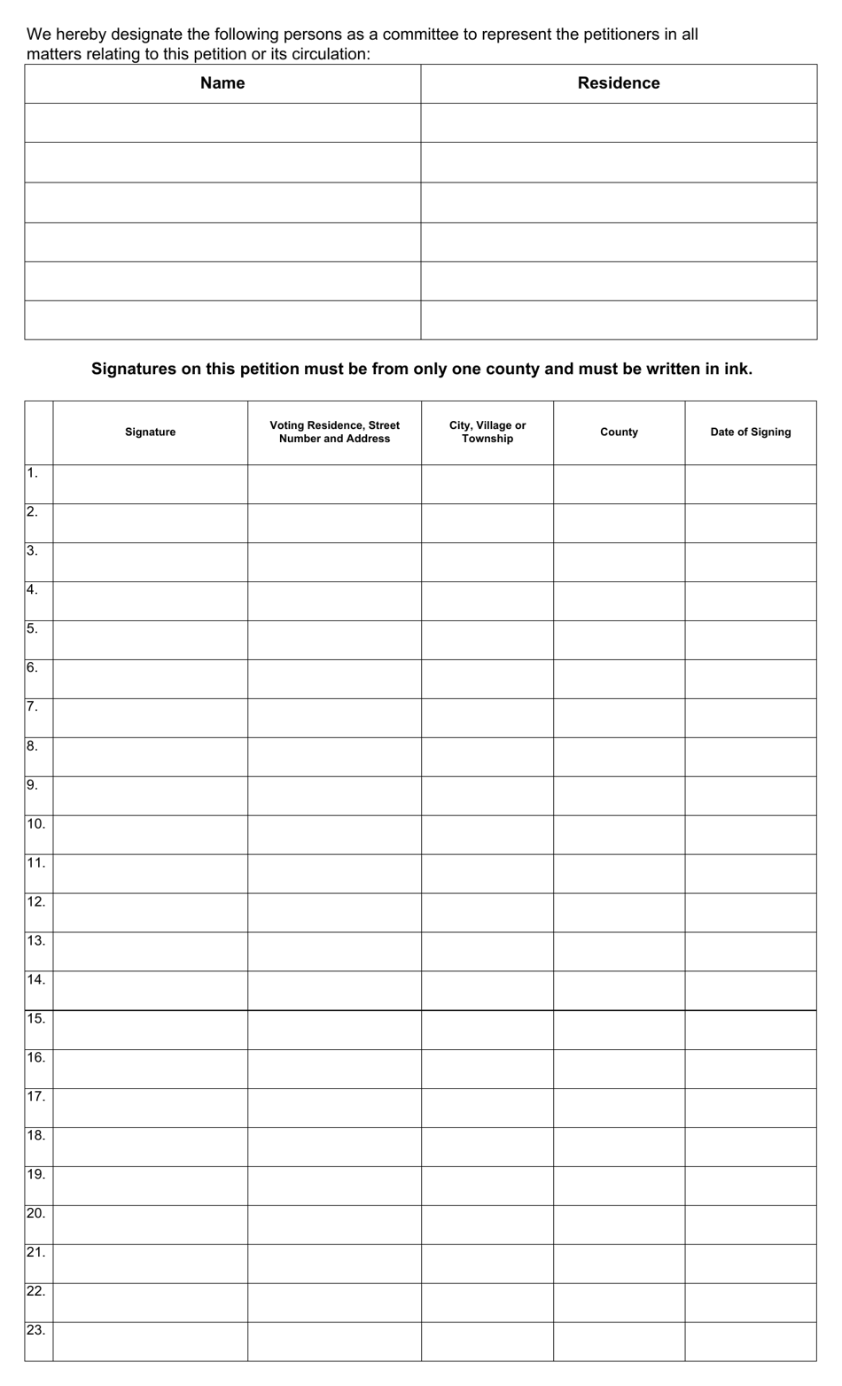 Form 6-B Petition for Submission of Proposed Amendment to Charter - Ohio, Page 2