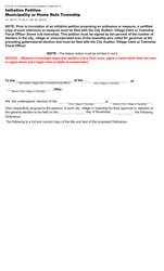 Form 6-I Initiative Petition - Municipality or Home Rule Township - Ohio