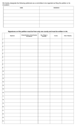 Form 6-I Initiative Petition - Municipality or Home Rule Township - Ohio, Page 2