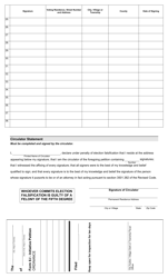 Form 6-I Initiative Petition - Municipality or Home Rule Township - Ohio, Page 3