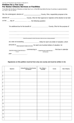Form 6-P Petition for a Tax Levy for Senior Citizens Services or Facilities - Ohio