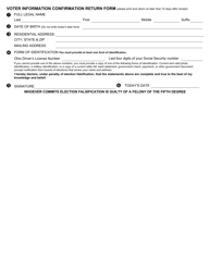 Form 10-D Voter Information Confirmation Notice - Ohio, Page 2