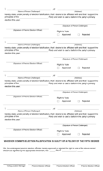 Form 10-X Statements of Persons Challenged as to Party Affiliation - Ohio, Page 2