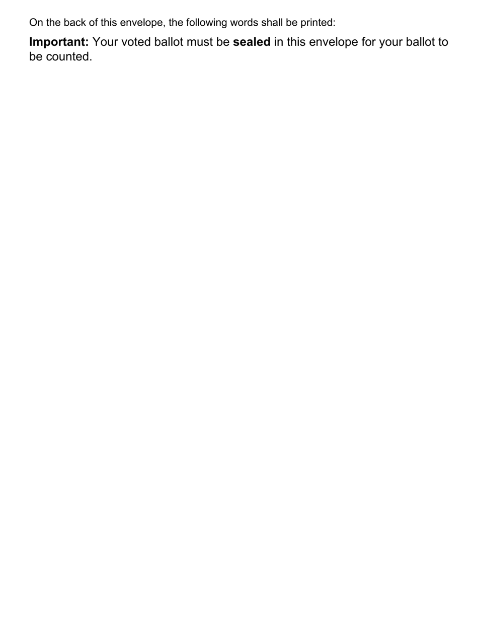 Form 12-A Identification Envelope - Statement of Voter - Ohio, Page 2