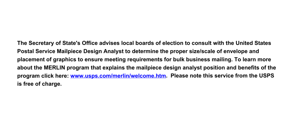 Form 12-F Return Envelope - Absentee Voter Ballot - Size 4 X 11 - Ohio, Page 2