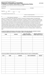 Document preview: Form 32-A Statement of Circulator or Committee in Charge of an Initiative, Referendum, or Supplementary Petition - Ohio
