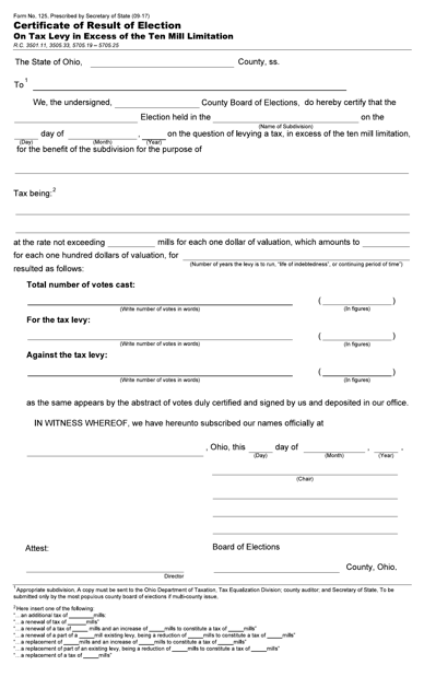 Form 125  Printable Pdf