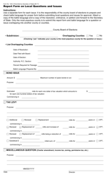 Document preview: Form 126-C Report Form on Local Questions and Issues - Ohio