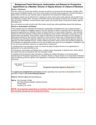 Form 307 &quot;Questionnaire for Prospective Appointment as a Member, Director, or Deputy Director of the County Board of Elections&quot; - Ohio, Page 3