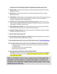 Document preview: Instructions for HIV Prophylaxis (Npep) and Supplemental Reimbursement Form - Ohio