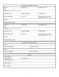 Form GEN-4268 Ohio Civil Service Application - Ohio, Page 3