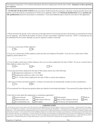 Form GEN-4268 Ohio Civil Service Application - Ohio, Page 4