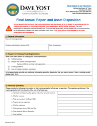 Final Annual Report and Asset Disposition Form - Ohio