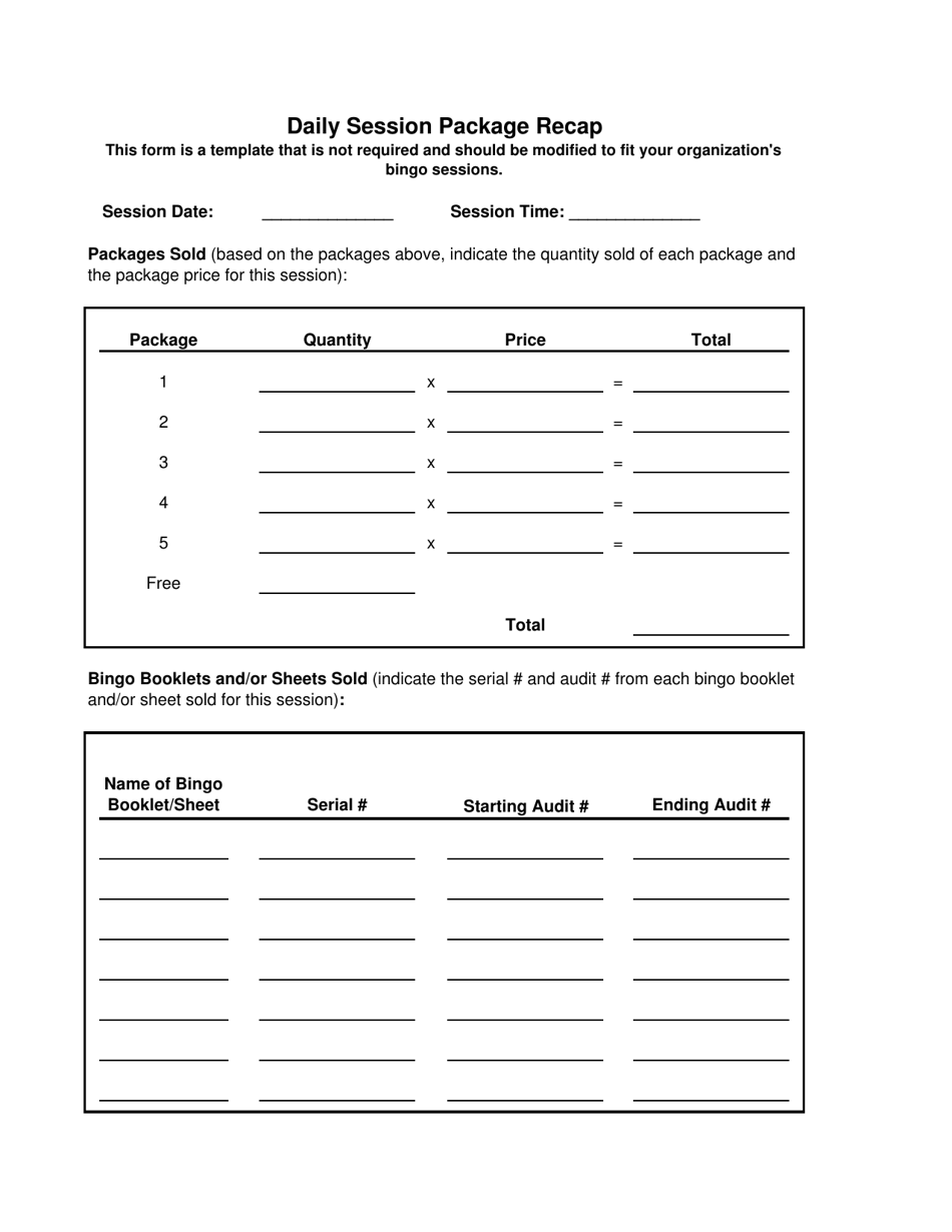 Bingo Daily Session Summary - Ohio, Page 3
