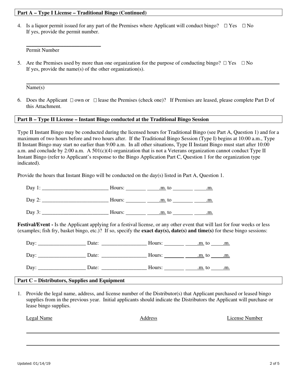 Attachment A Type I and Type II Bingo Location - Ohio, Page 2