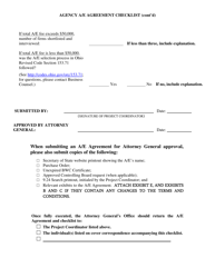 State Agency a/E Agreement Checklist - Ohio, Page 2