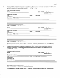 Application for a Bingo Distributor/Manufacturer License - Ohio, Page 6