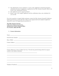 Application for Administrative Review of Income Tax Refund Offset - Ohio, Page 2