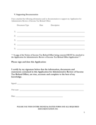 Application for Administrative Review of Income Tax Refund Offset - Ohio, Page 5
