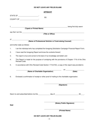 Solicitation Campaign Financial Report Form - Ohio, Page 3