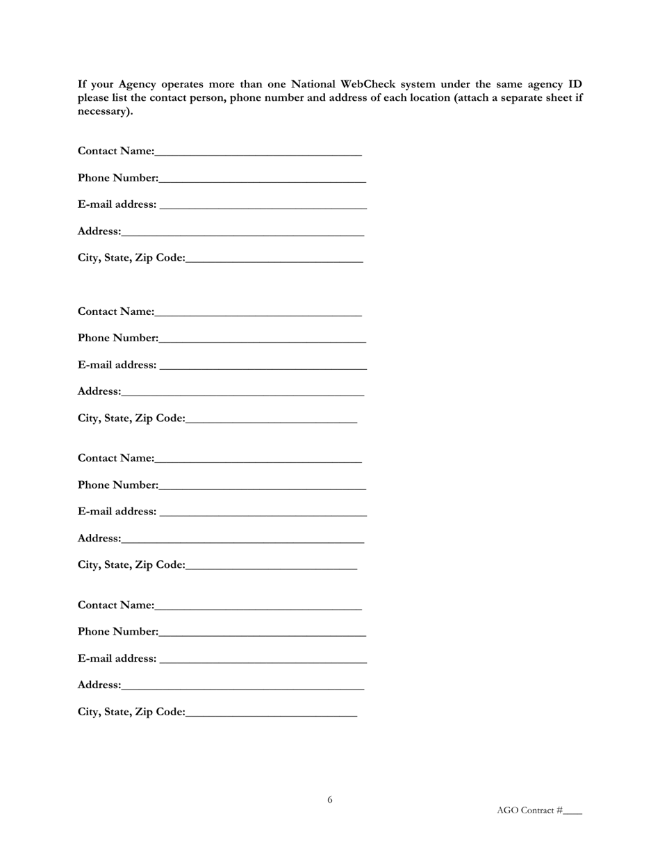 Agreement for National Webcheck Program Services and Equipment - Ohio, Page 6