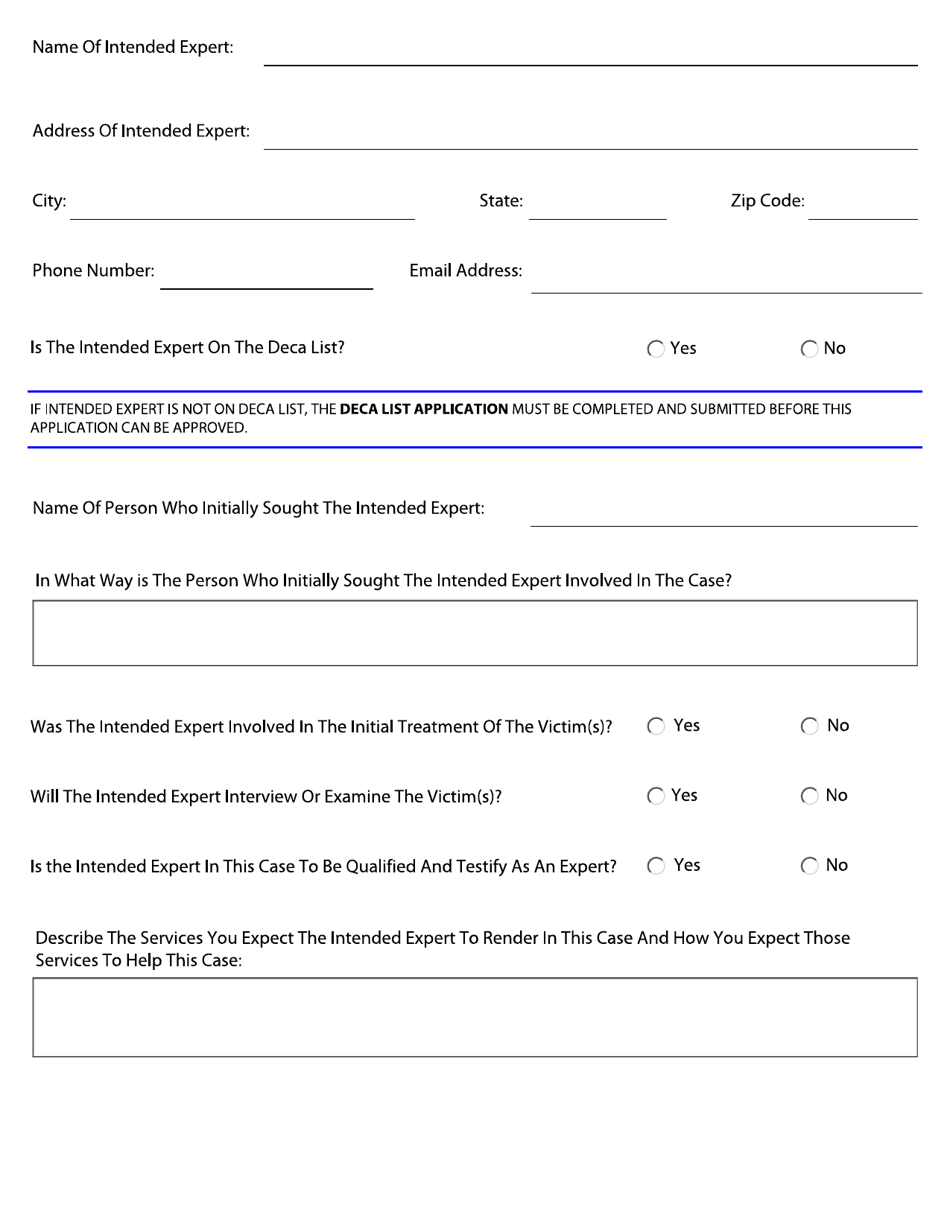 Application for Child Abuse Prosecution Expert (CAP) Program - Ohio, Page 3