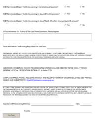 Application for Child Abuse Prosecution Expert (CAP) Program - Ohio, Page 4