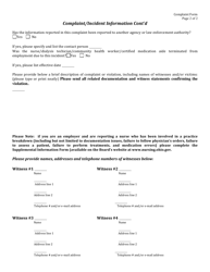 Complaint Form - Ohio, Page 2